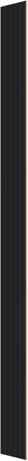 VEVOR Wood Slat Acoustic Panels, 8 PCS 96 x 6 inch, WPC Accent Wooden Wall Panels for Modern Interior Wall, Faux Wood Wall Board Panels for Stylish Decor and Noise Reduction, Matte Black