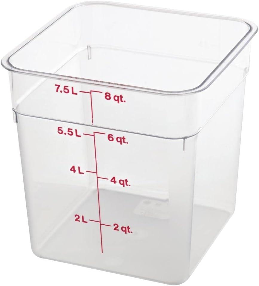 Cambro Clear 8QT Square Food Container 8SFSCW135