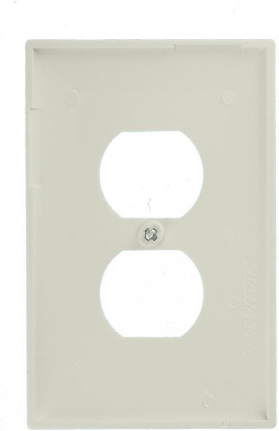 Leviton 88003-000 White 1 Gang Thermoset Plastic Duplex Outlet Wall Plate