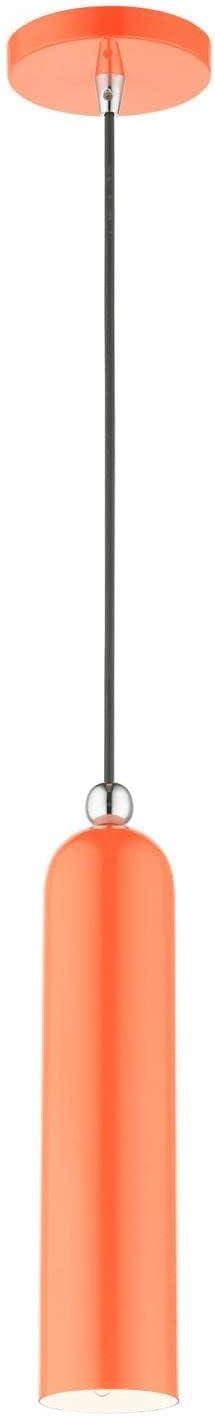 Livex Lighting Ardmore 1 - Light Pendant in  Shiny Orange