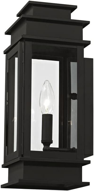 YGDU Lighting 2013-01 Transitional One Light Outdoor Wall Lantern from Princeton Collection Finish, Antique Brass