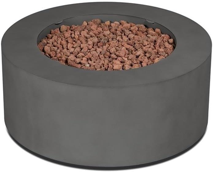 Aegean 36" Round Steel Propane or Natural Gas Fire Pit Table by Real Flame