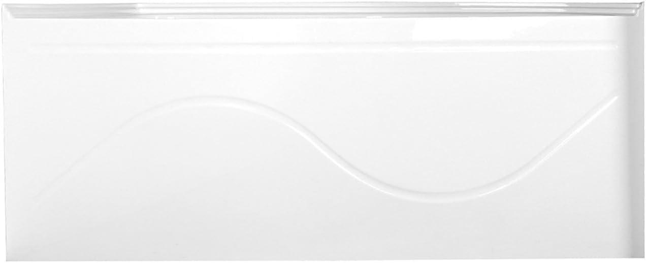 Kingston Brass Aqua Eden 60-Inch Acrylic Rectangular 3-Wall Alcove Tub with Anti Skid and Drain Hole