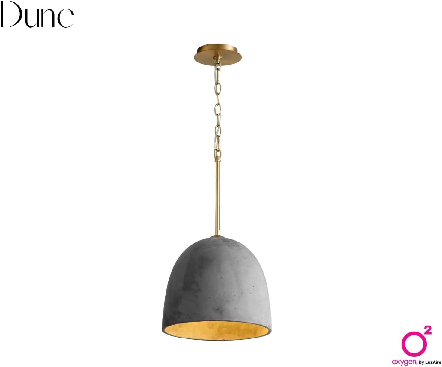 1 Light Pendant-Aged Brass/Dark Gray Finish    -Traditional Installation Oxygen Lighting 3-641-1540