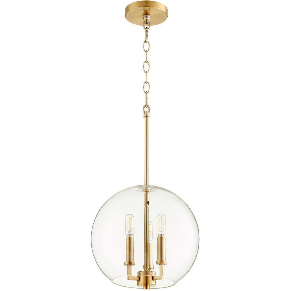 Quorum Lighting 3 - Light Pendant in  Aged Brass