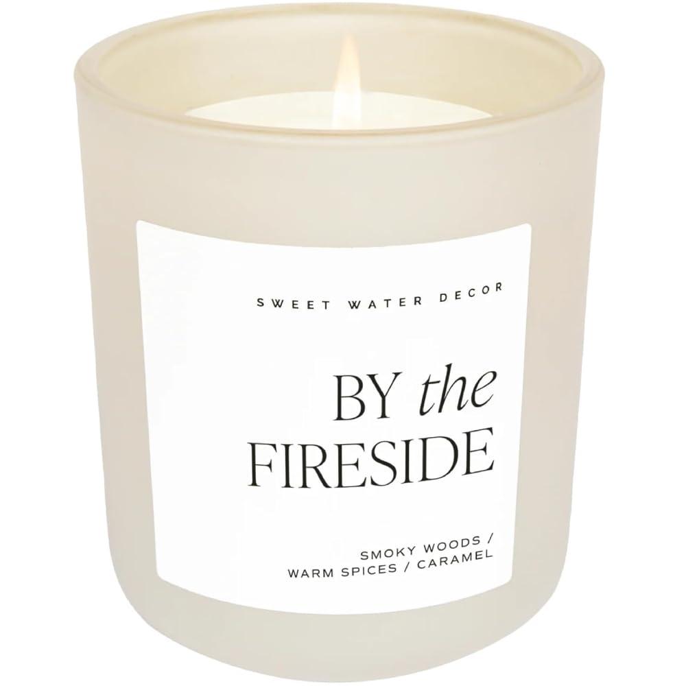 By the Fireside Tan Matte Jar Soy Candle