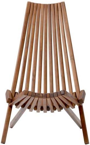 Natural Acacia Wood Foldable Outdoor Lounge Chair