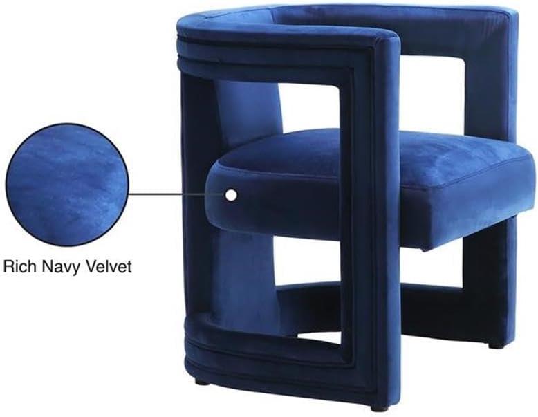 Maykoosh Victorian Vibes Navy Velvet Accent Chair