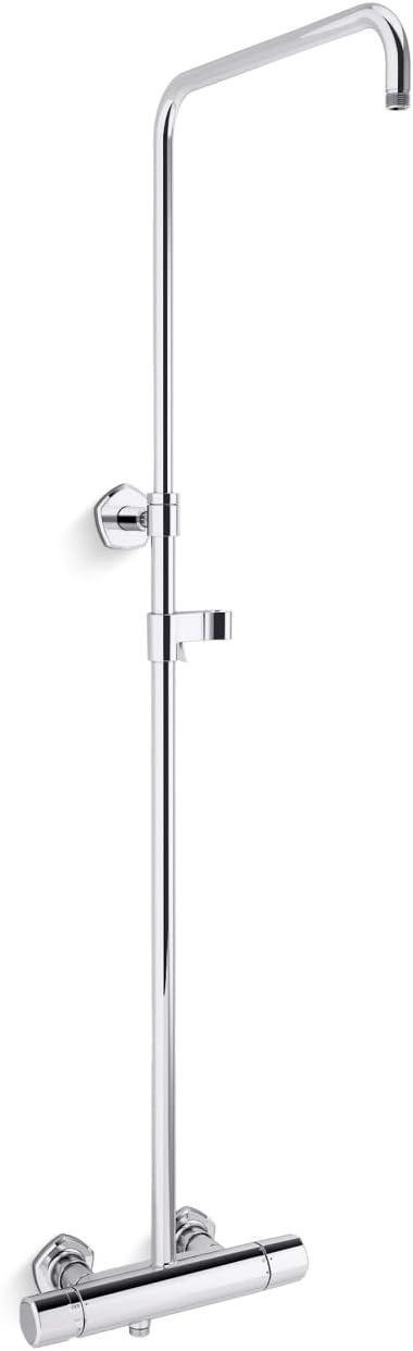 Polished Chrome Two-Way Thermostatic Shower Column Kit