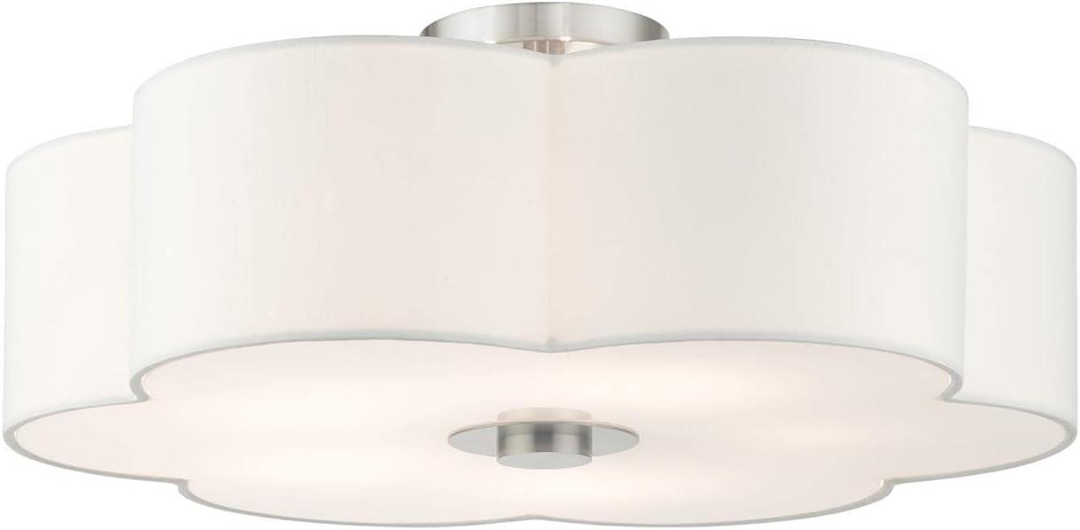 Livex Lighting Chelsea 5 - Light Semi-Flush Mount in  Brushed Nickel