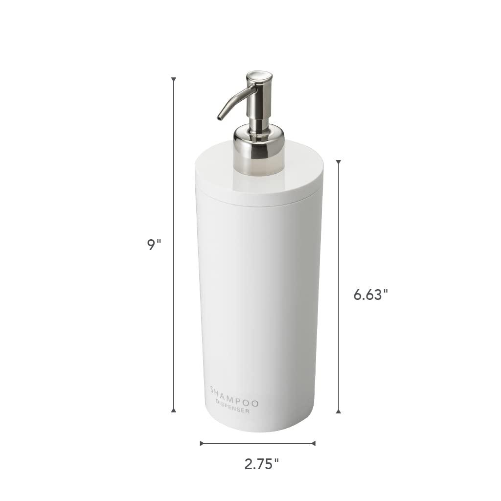 Yamazaki Home Tower Yamazaki Home Shampoo Dispenser, Contemporary Bottle Pump For Shower, Shampoo, 16.9 fluid oz.