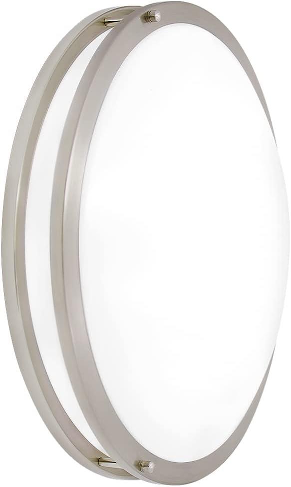 Maxxima 18 in. LED Flush Mount Ceiling Light, 5 CCT 2700K-5000K, 2000 Lumens, Round Color Selectable Dual Ring Fixture, Dimmable