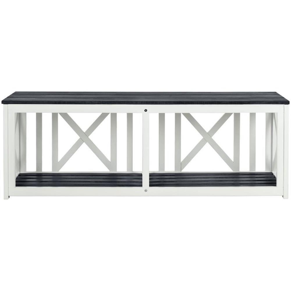 Branco Bench - Outdoor - FOX6706 - Dark Slate Gray/White - Safavieh