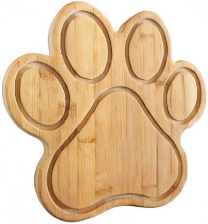 Totally Bamboo Paw Shaped Bamboo Serving And Cutting Board, 11" x 10", Natural