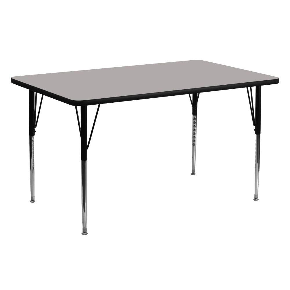 Goddard 24''W x 48''L Rectangular HP Laminate Activity Table - Adjustable Legs