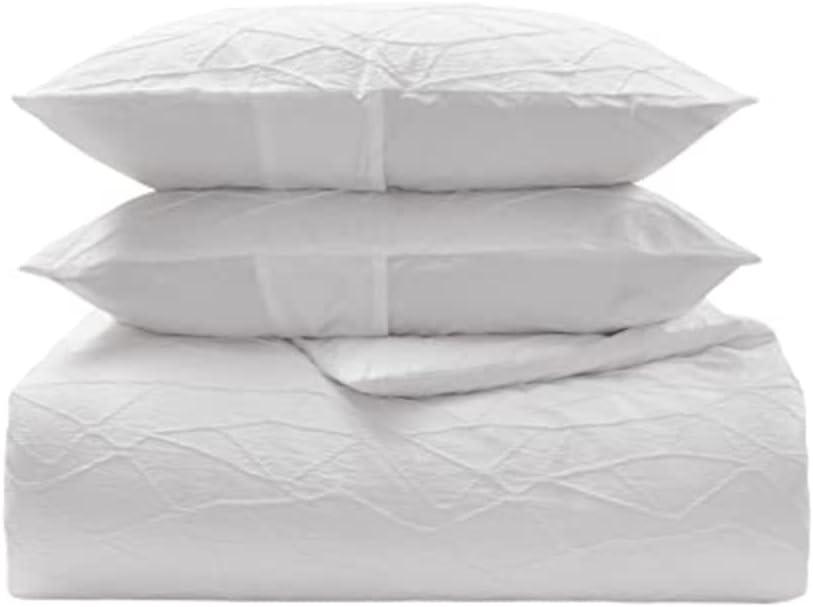 Vera Wang Vera Wang Abstract Crinkle White Comforter Set