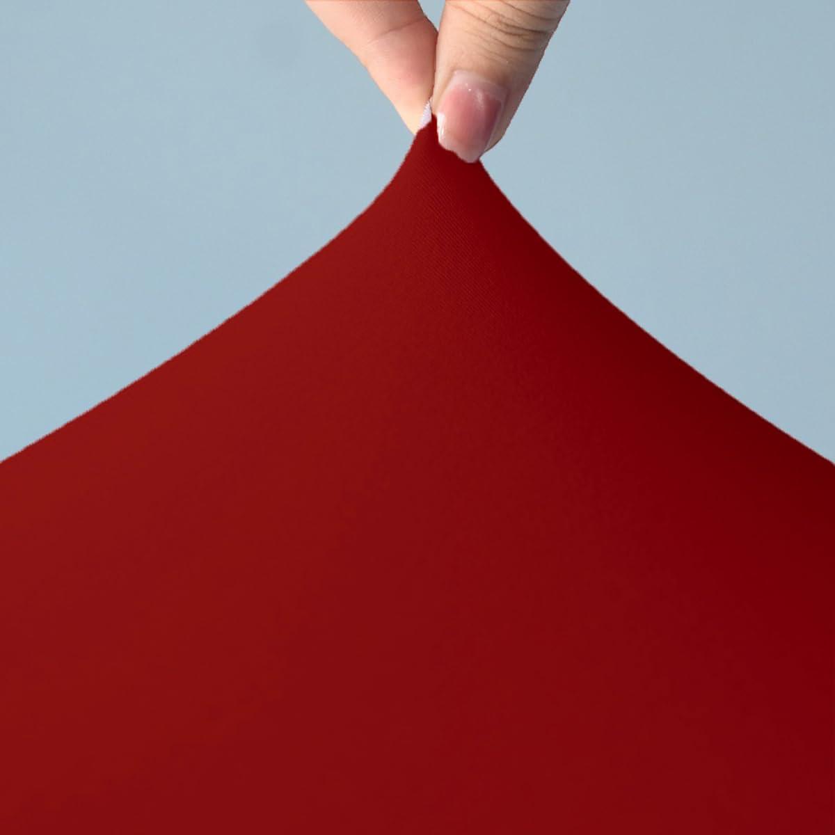 Gowinex Burgundy 5 ft. 60 inch Round Spandex Tablecloth Fitted Table Cover
