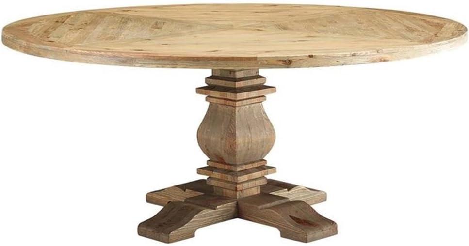 The Barn Wild Hen Round Pine Wood Dining Table by Modway