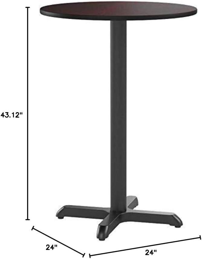 Flash Furniture Carrus Round Laminate Table Top with Height Table Base