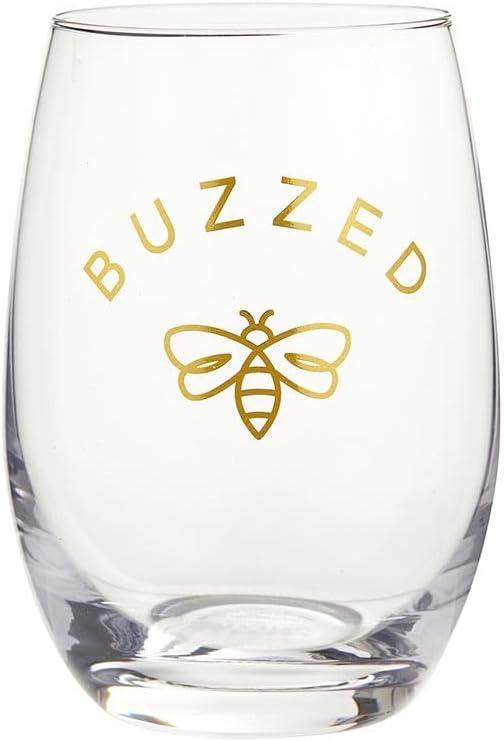Santa Barbara Design Studio Wine Glass Gifts Stemless Wine Glass in Gift Box, 17-Ounce, Buzzed