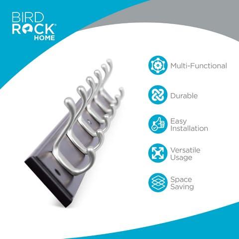 BirdRock Home Oval Hook Coat and Hat Rack - 6 Hooks