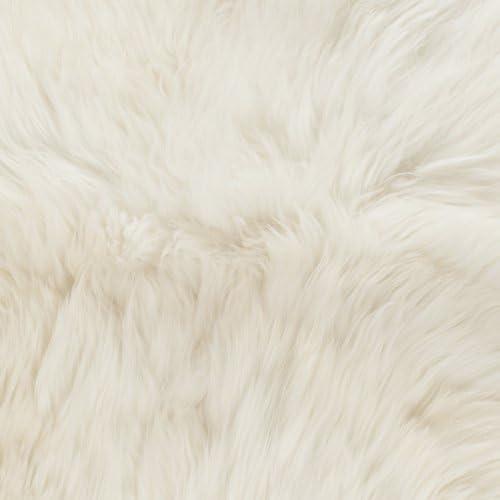 Sheep Skin SHS211 Hand Woven Area Rug - Natural/White - 8'9"x11'9" - Safavieh.