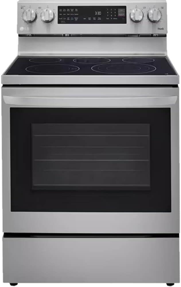 LG LG Smart Wi-Fi Enabled True Convection InstaView® Electric Range with Air Fry, 6.3 cu. ft. LREL6325F