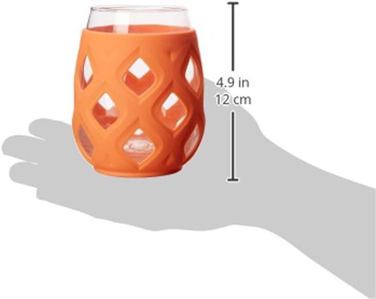 Ello Cru Stemless Wine Glass Set with Silicone Protection, 4 Pack, Paloma