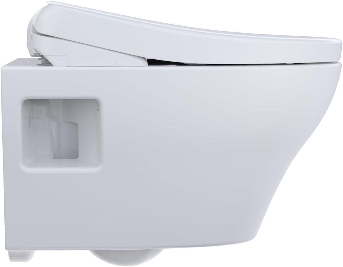 EP 1.28 GPF Elongated Floor Mounted Bidet Toilet (Seat Included) with Auto Flush