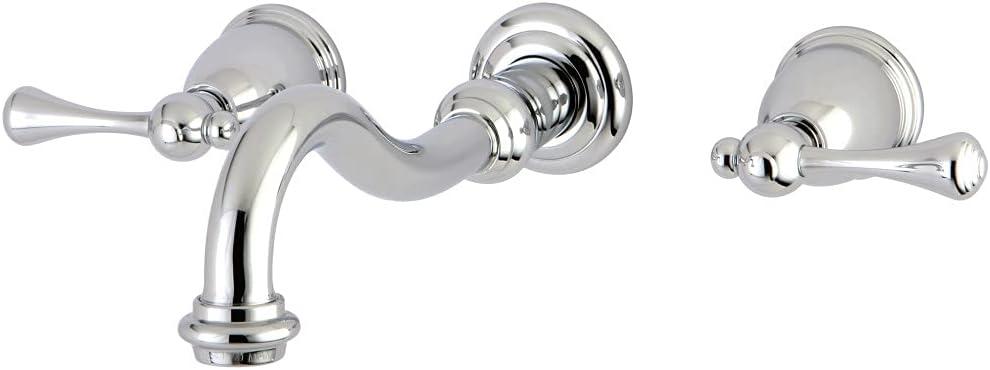 Kingston Brass KS3121BL Wall Mount Bathroom Faucet, Polished Chrome