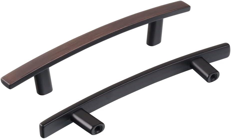 10 Pack Kitchen Cabinet Handles 5-1/16 Inch(96mm) Hole Centers, Oil Rubbed Bronze Handles for Kitchen Cabinet Hardware, Cabinet Pulls for Bathroom Dresser Drawer Handles