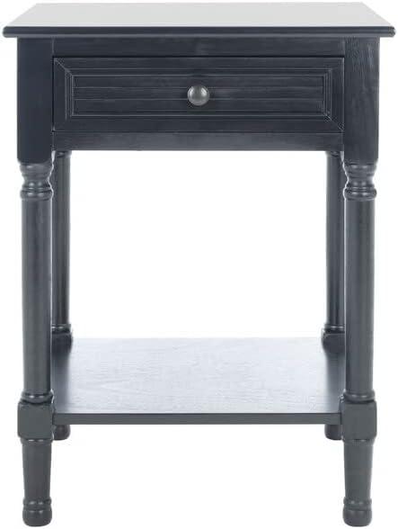 Tate 1 Drawer Accent Table - Black - Safavieh.