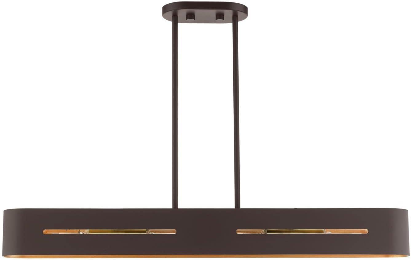 Livex Lighting Rave 4 - Light Chandelier in  Bronze/Antique Brass