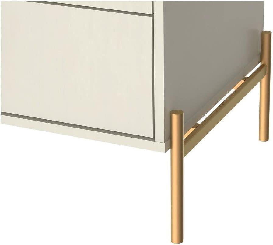 Set of 2 Jasper Drawer Nightstands Off White - Manhattan Comfort