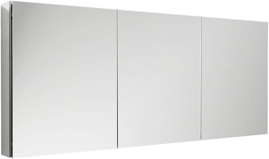 Fresca Senza 59" Aluminum Bathroom Medicine Cabinet with Mirrors in Mirrored