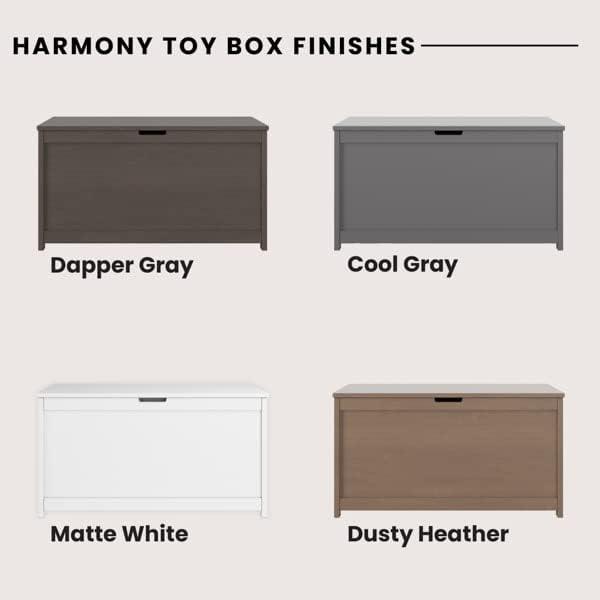 Child Craft Harmony 33" Kids Toy Box Storage Chest, Matte White