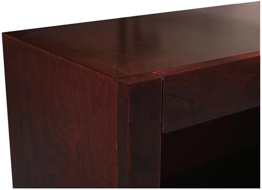 Concepts In Wood  Double Wide Bookcase- Cherry Finish 6 Shelves