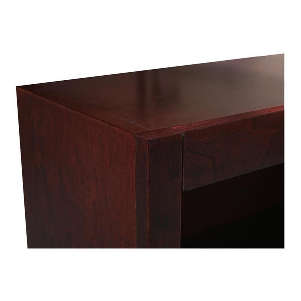 Concepts In Wood  Double Wide Bookcase- Cherry Finish 6 Shelves