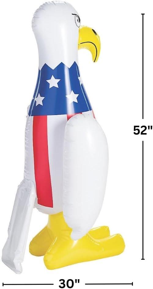 Patriotic Inflatable Bald Eagle, Over 4 Feet Tall, Vinyl