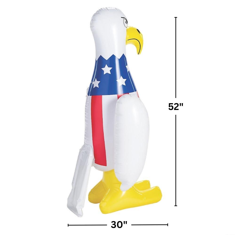 Patriotic Inflatable Bald Eagle, Over 4 Feet Tall, Vinyl