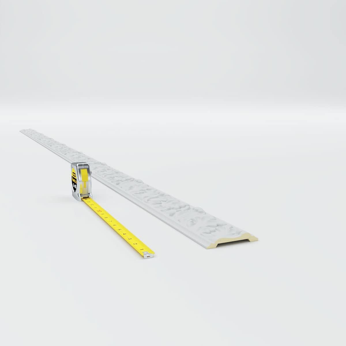 Ekena Millwork 3 1/2"H x 3/4"P x 94 1/2"L Benson Acanthus Leaf Chair Rail