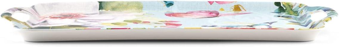 Colorful Breeze Multicolor Melamine Handled Serving Tray