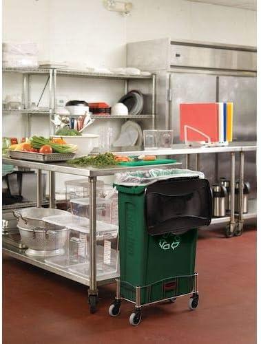 Rubbermaid Commercial Products Slim Jim Plastic Rectangular Trash/Garbage Can/Bin with Venting Channels, 23 GAL, Beige, for Kitchens/Classrooms/Offices/Back of House