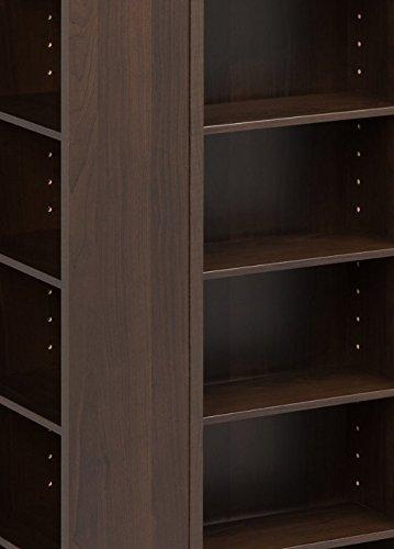 4 Sided Spinning Media Storage Black - Prepac: Holds 1040 CDs, 476 DVDs, Adjustable Shelves