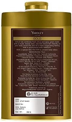 Yardley London Gold Perfumed Talc, 250 gm 8.8 oz