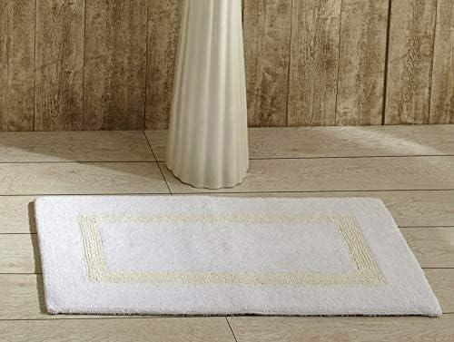 Better Trends Hotel 100% Cotton 17" x 24" Bath Rug - White/Ivory