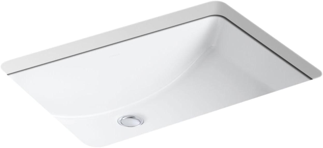 Ladena White Porcelain Rectangular Undermount Sink