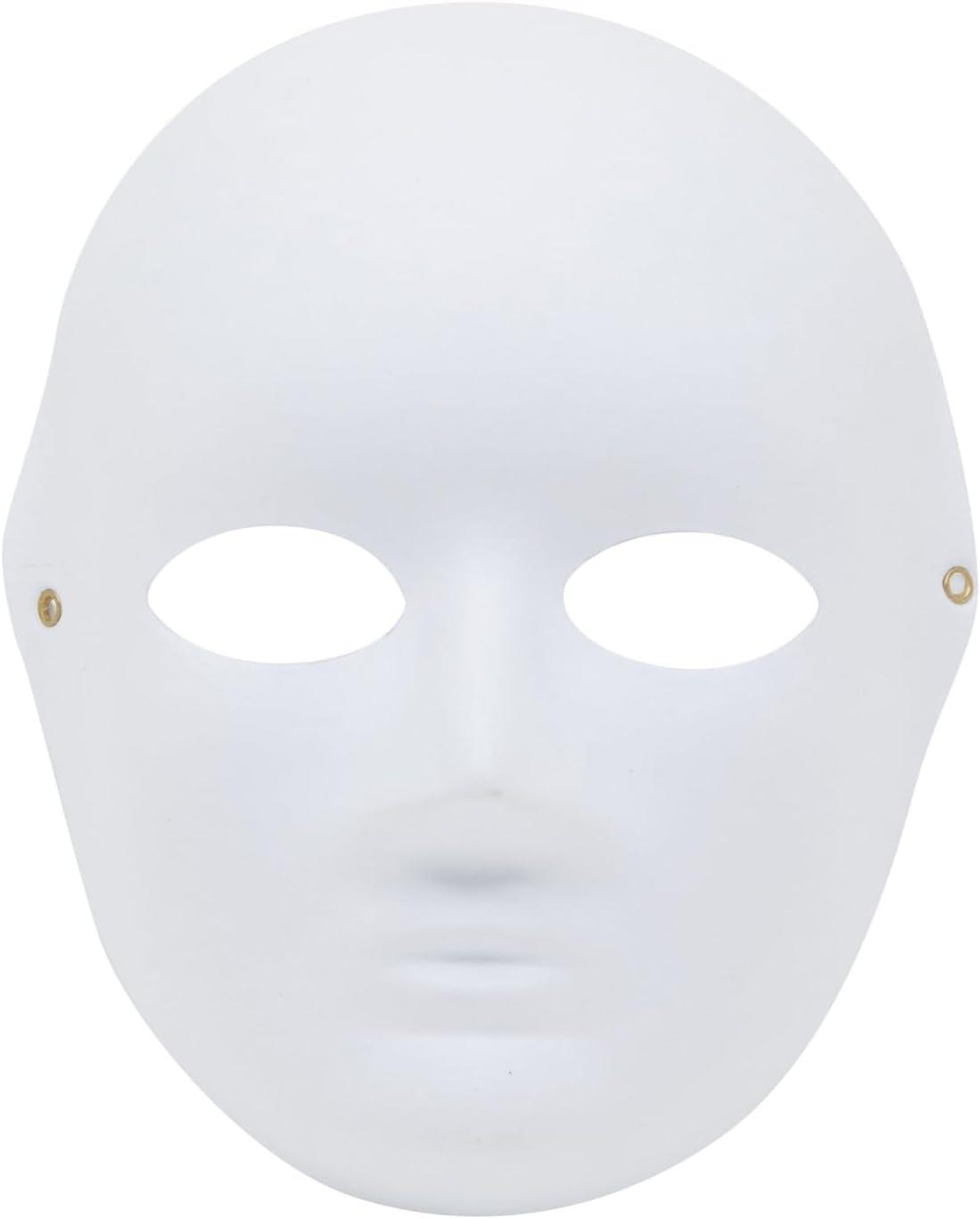 Blue Panda 24 Pack Paper Mache Masks for Decorating, DIY Masquerade Mask, White, 2 Sizes