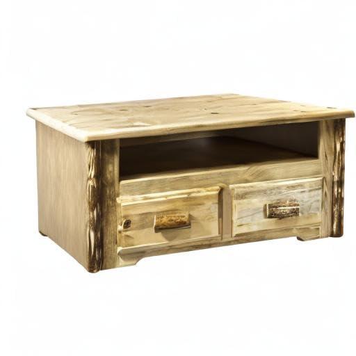Rustic Pine 40" Rectangular Lift-Top Coffee Table with Storage