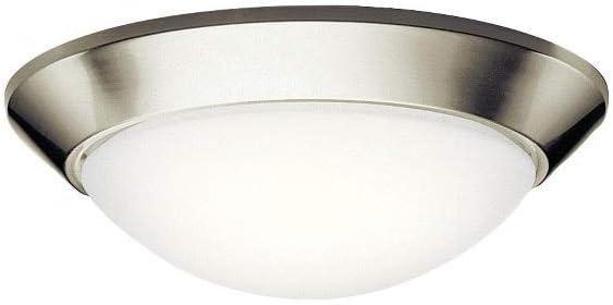 Ceiling Space 16.5" 2 Light Flush Mount with Satin Etched Cased Opal in Brushed Nickel